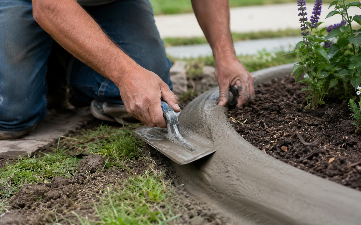 Concrete edging installation contractor